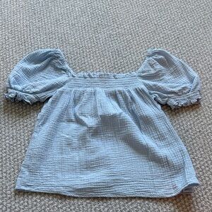 J. Crew Light Blue Smocked Top - SIZE S!